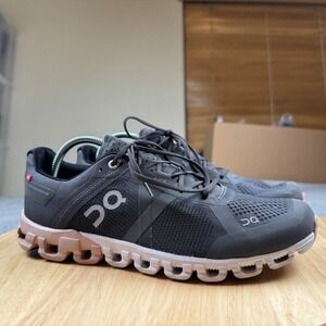 On Cloudflow Rock Gray Rose Athletic Comfort Shoes Sneakers Womens Size 9
